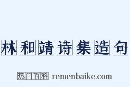 林和靖诗集造句是什么意思的图片